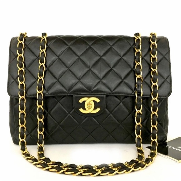 Chanel Jumbo 11.8” ❤️Lambskin❤️A Dream Bag❤️amazing 9/10 cond !! Box Duster Card - Picture 15 of 16